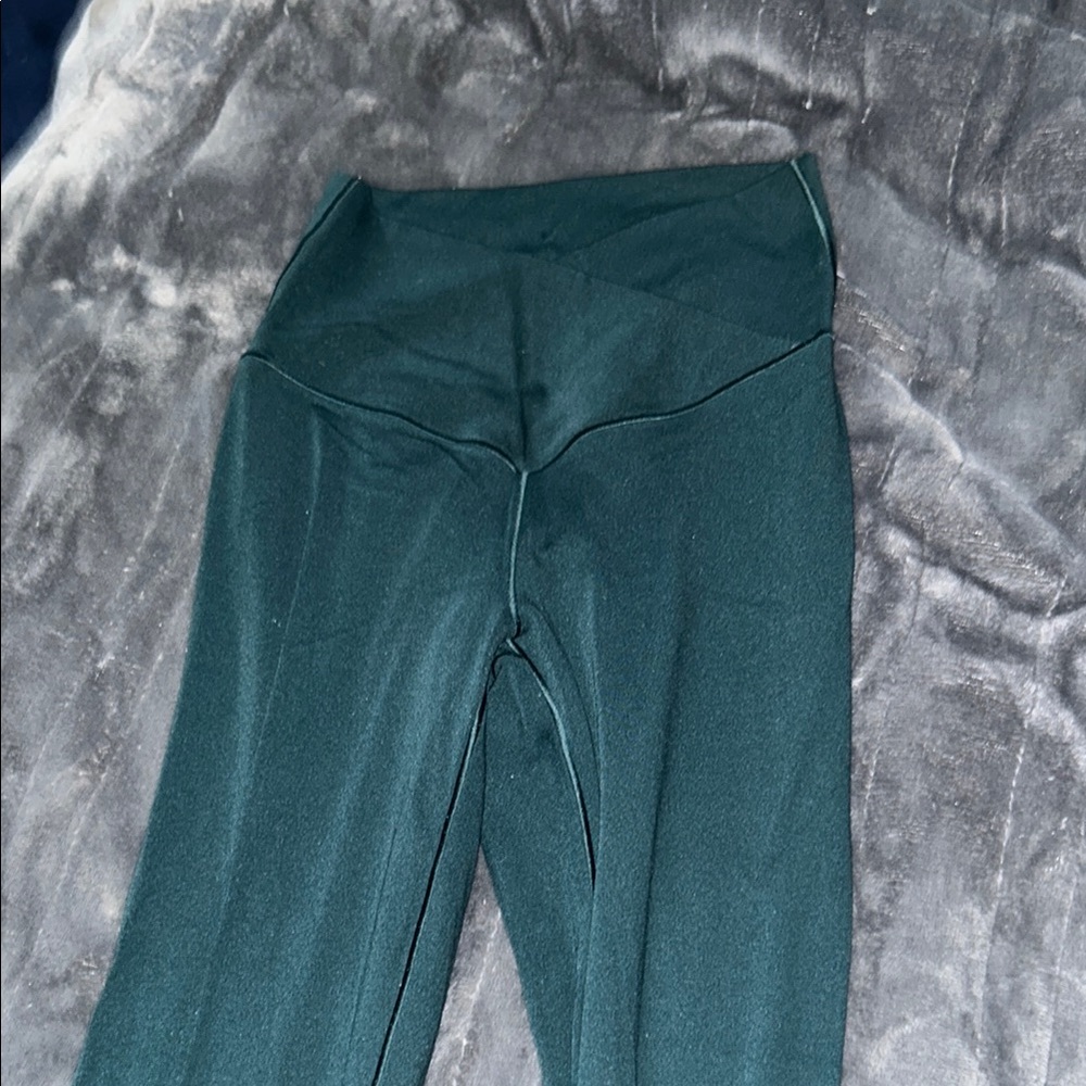 Dark Green High-Waisted flare Leggings - Aerie